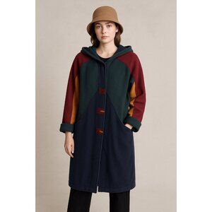 Braetan Size M  Vintage 80s  Womens Color block Hooded Multicolor Accents